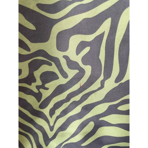 London Fog Lime Green Zebra Print Snow Ski Overall Bibs Girls size M 5/6 - Picture 6 of 6